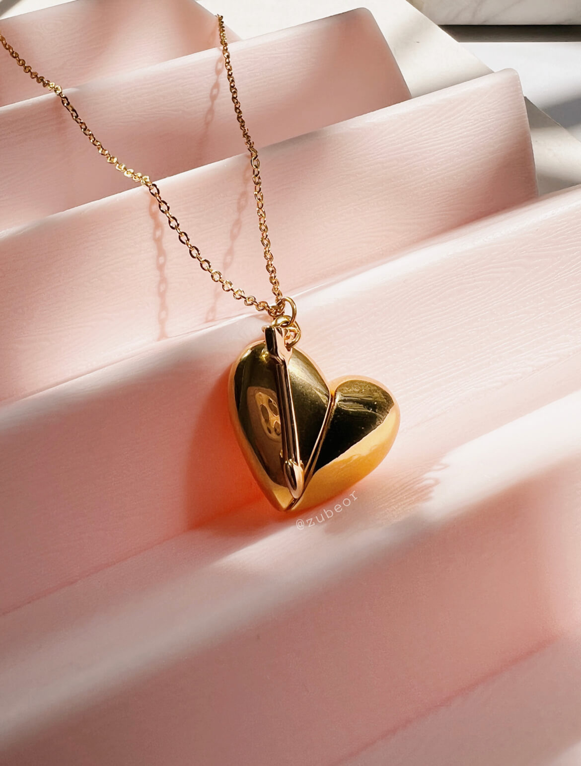 Acero inoxidable Cadena corazón cupido